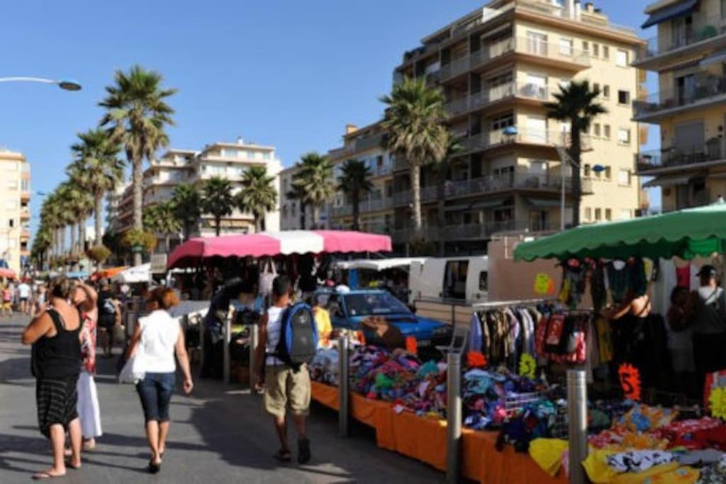 Appartement 20 Mts Plage, Pl Mediterranee, Vue Mer Parking Canet-en-Roussillon Exteriör bild